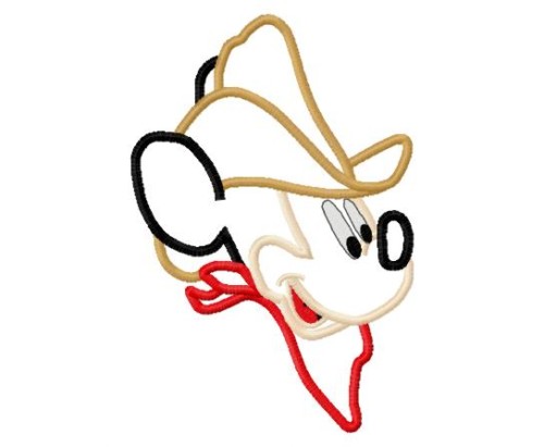 Mouse Cowboy Head