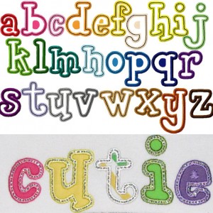 Cutie Applique Small Letters 2″ & 2.5″ – Bows And Clothes