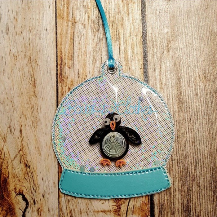 Snow Globe Picture Ornament- light up option - Image 3