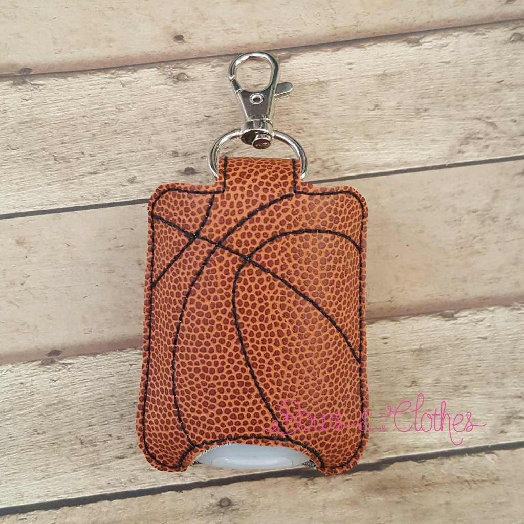 Basketball Hand Sanitizer Case- Snap in back – Bows and Clothes
