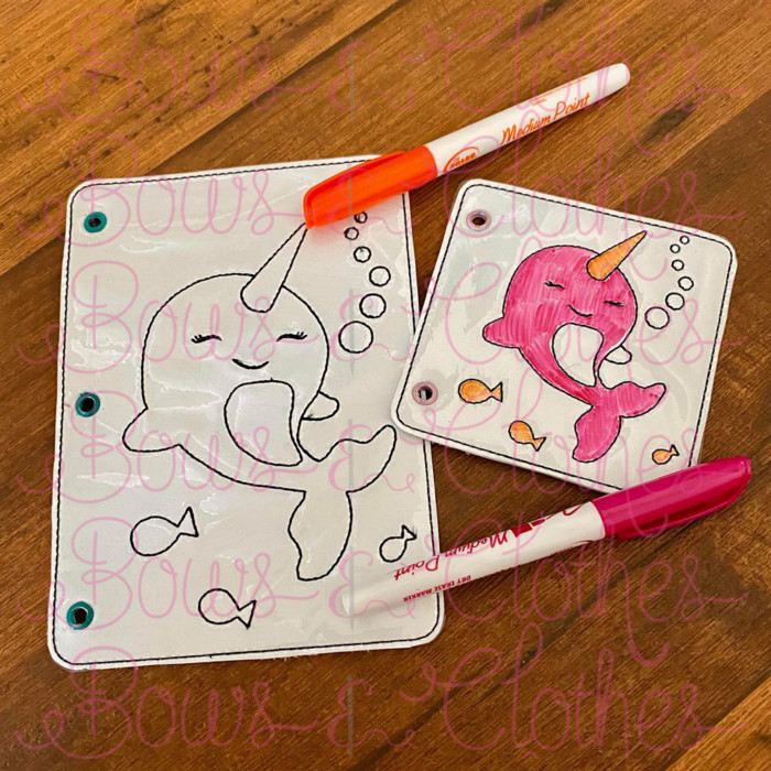 Narwhal Coloring Book Page