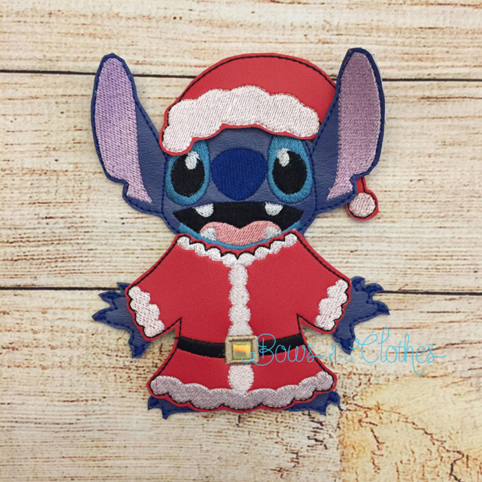 Blue Alien Felt DOLL AND Santa OUTFIT - Image 2