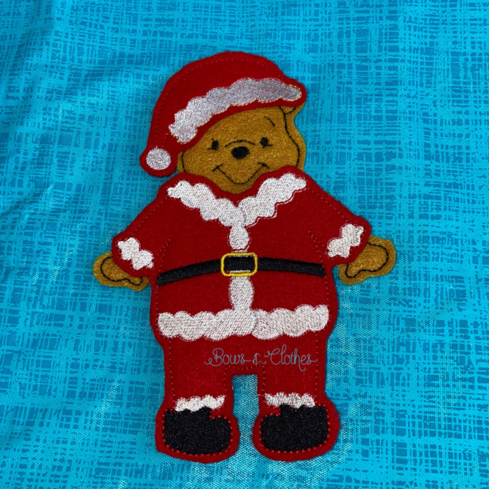 Honey Bear Felt Doll AND Santa Outfit - Image 3