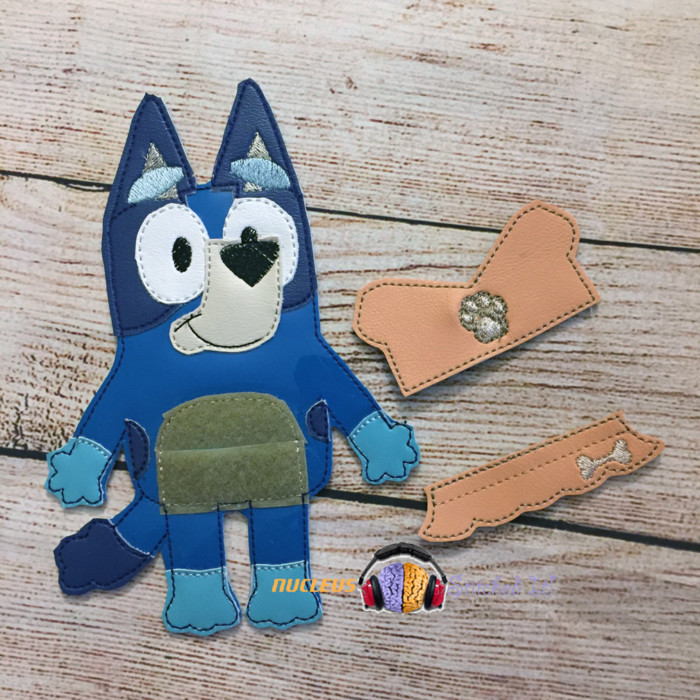 Blue Aussie Dog Felt Doll