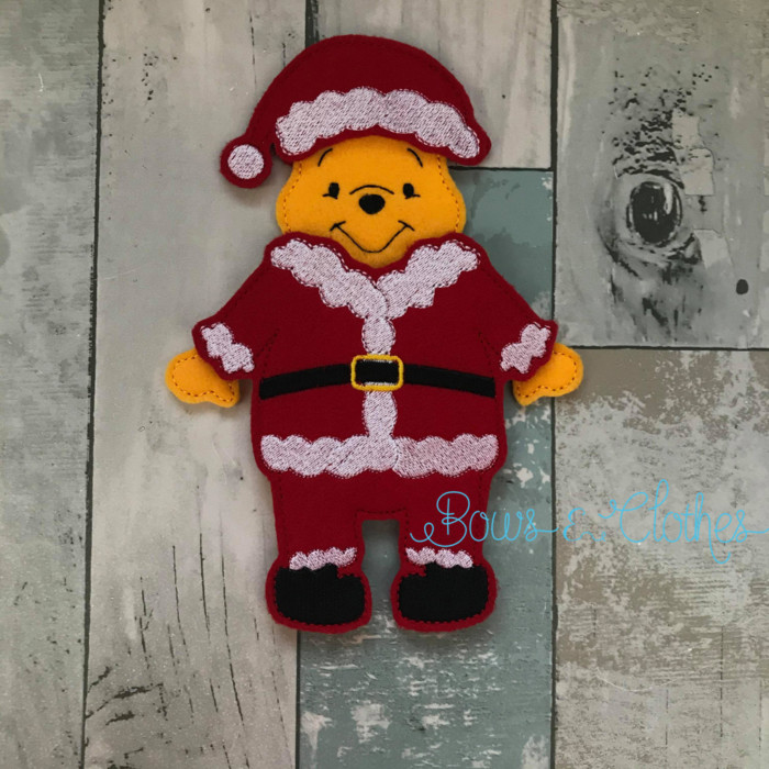 Honey Bear Felt Doll AND Santa Outfit - Image 4