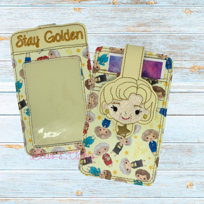 Small Tab Card Wallet - Golden Ladies