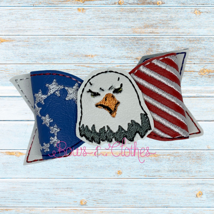 Eagle Flag Hair Bow