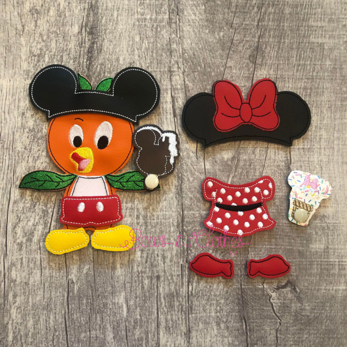 Orange Bird Felt Doll Set