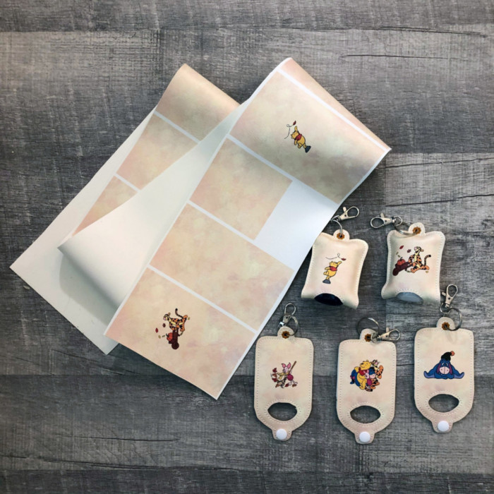 Printed Vinyl 1 Oz B&B Hand Sanitizer Holder Template