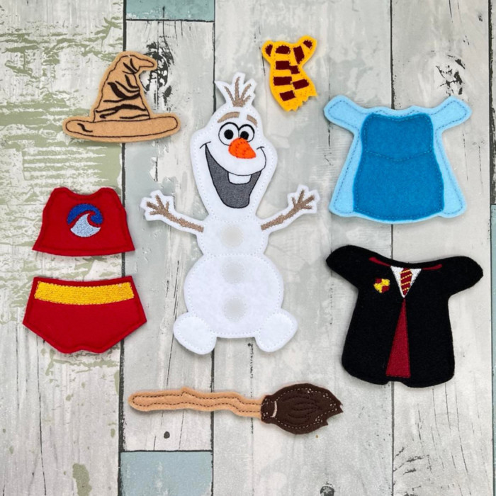 Ice Snowman Felt Doll Set
