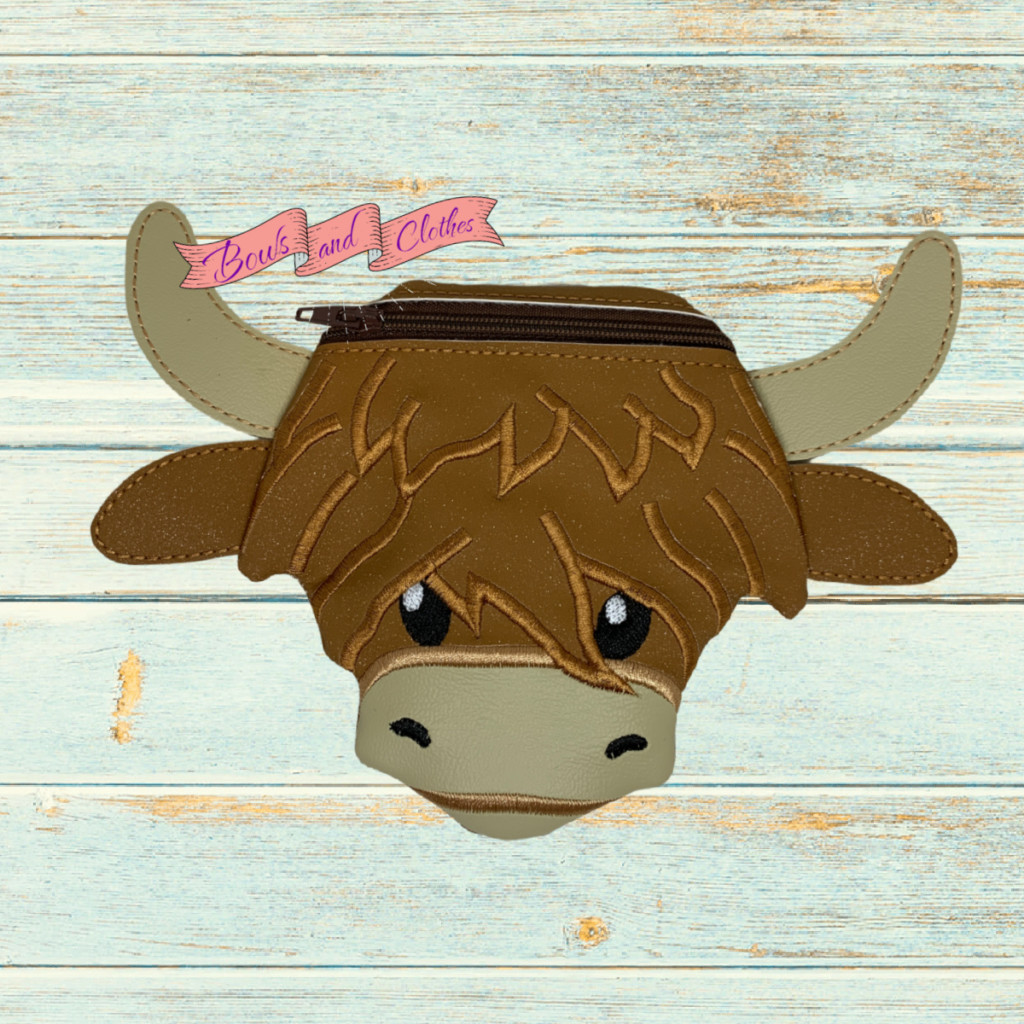 3D Highland cow Purse