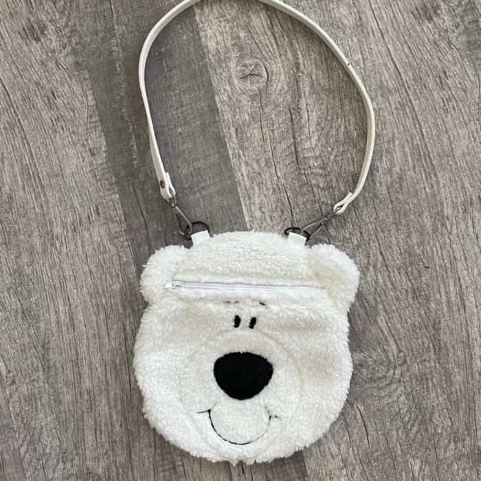 Polar Bear 3D Ears Zipper Purse