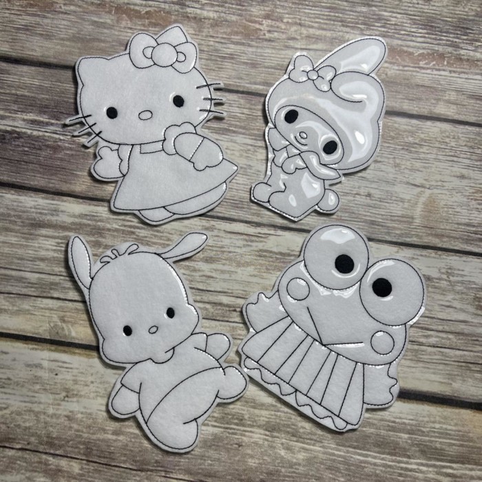 Set of 4 Hi Cat Coloring Dolls