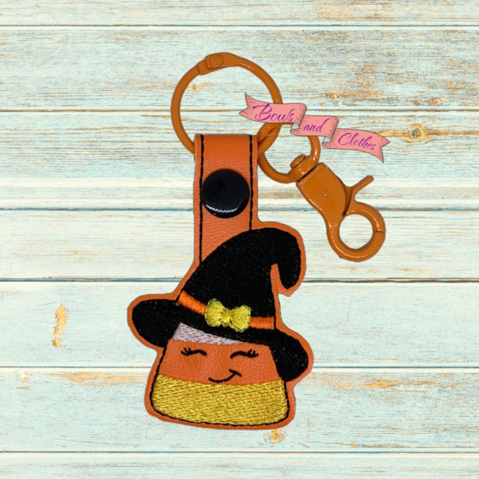 Candy Corn Witch Key Fob