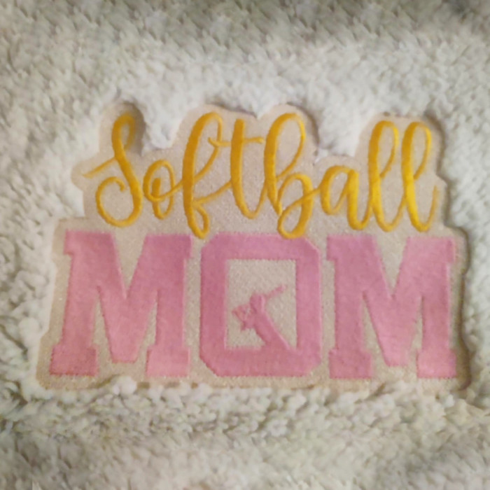 Softball Mom Silhouette Blanket
