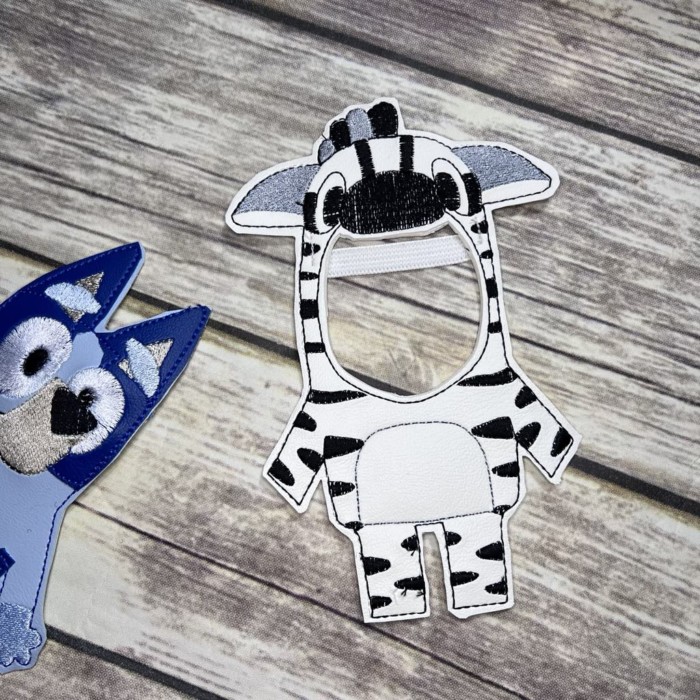 Zebra Outfit for Blue Aussie Dog Felt Doll