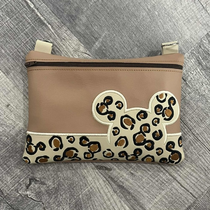 Mouse Leopard Print Zipper Purse
