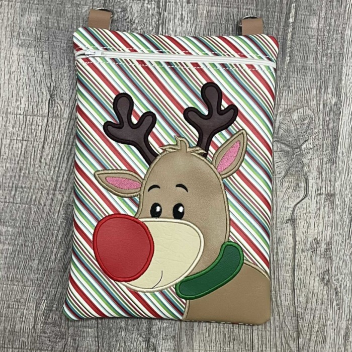 Big Nose Reindeer Zipper Purse